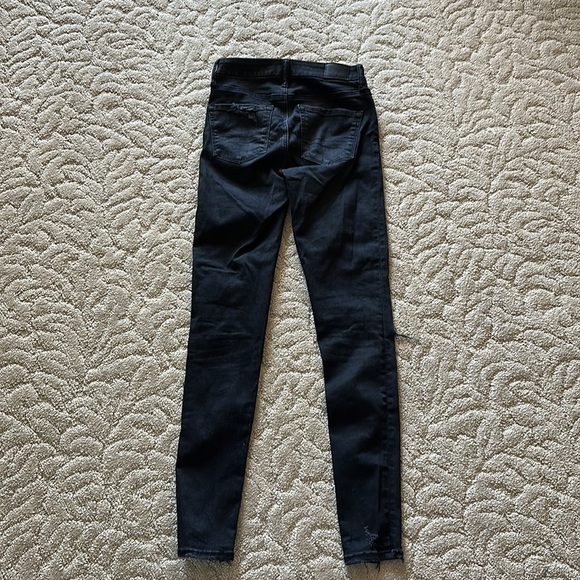 American Eagle 2 Long Distressed Black Jeans - Picture 2 of 2